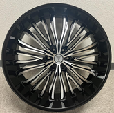 24" VELOCITY VW36-M Wheel 🌟 24X9.5 +30 6X139.7 🌟 C.B 78.1 Black & Machined Rim